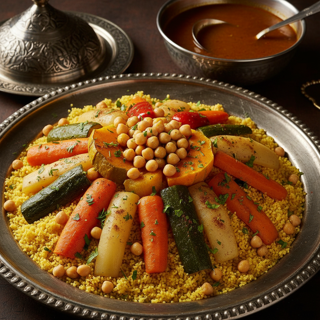 Traditional Moroccan Couscous Preparation